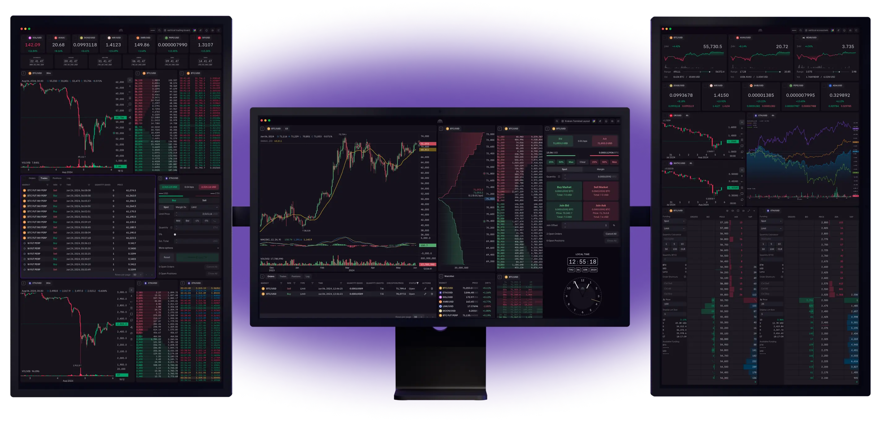 Kraken Desktop 交易终端界面